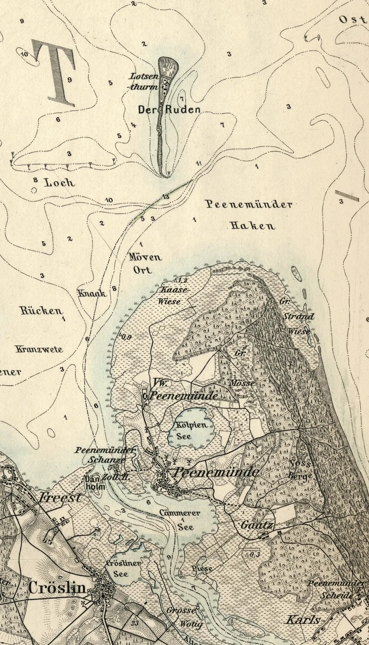 Karte des Deutschen Reiches (Map of the German Empire) Sheet 89 Greifswald