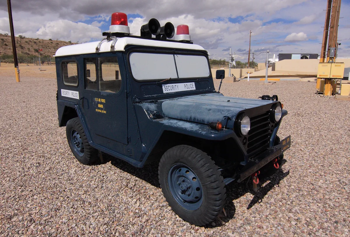 A security jeep on display at the Titan Missile Museum in Arizona. See: www.titanmissilemuseum.org/